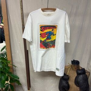 Vintage 90s roots Superman Graphic White T-Shirt
